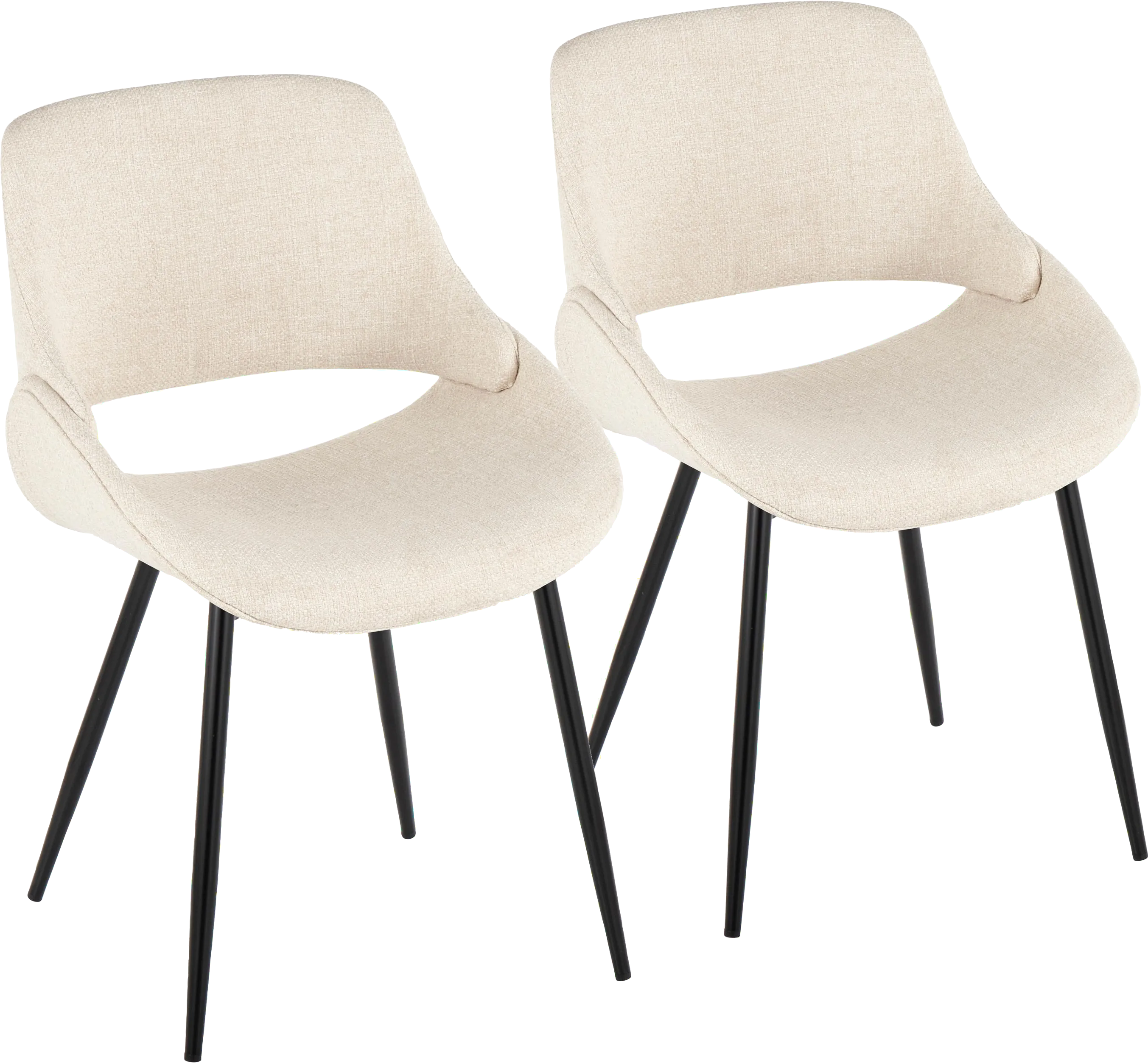 Stroble I Cream Dining Chair, Set of 2 - Thumbnail - Image 1
