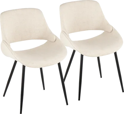 Stroble I Cream Dining Chair, Set of 2