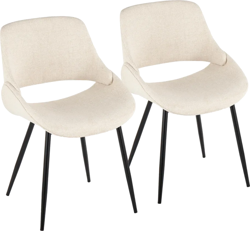 Stroble I Cream Dining Chair, Set of 2