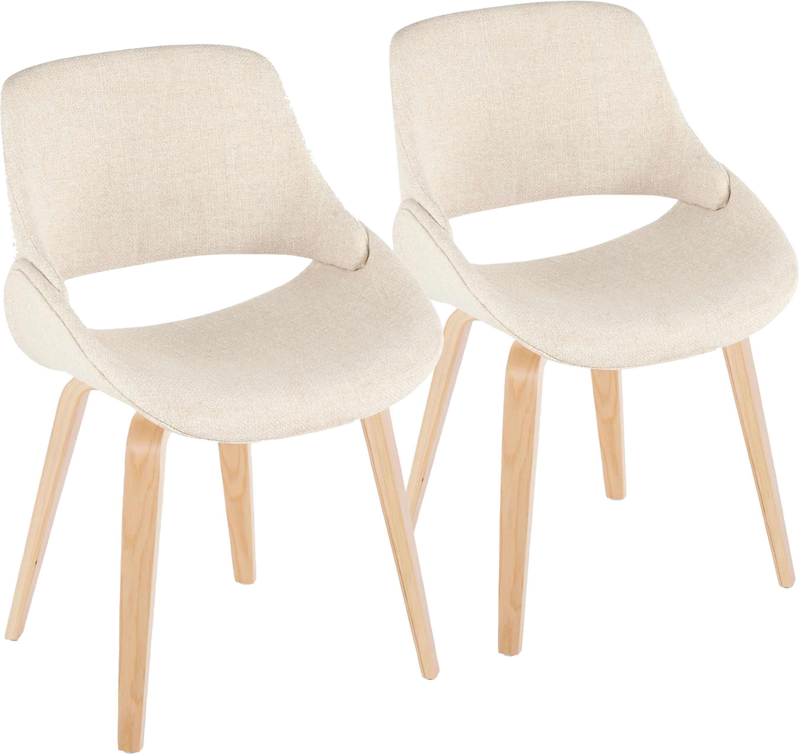 Stroble IV Cream Dining Chair, Set of 2 - Thumbnail - Image 1