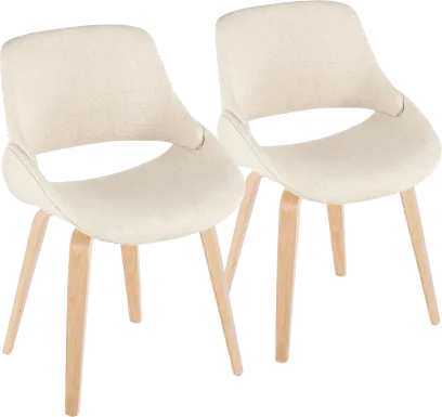 Stroble IV Cream Dining Chair, Set of 2
