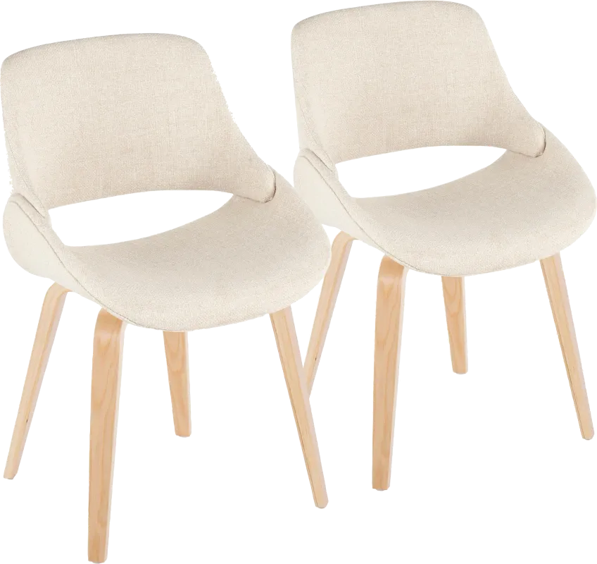 Stroble IV Cream Dining Chair, Set of 2