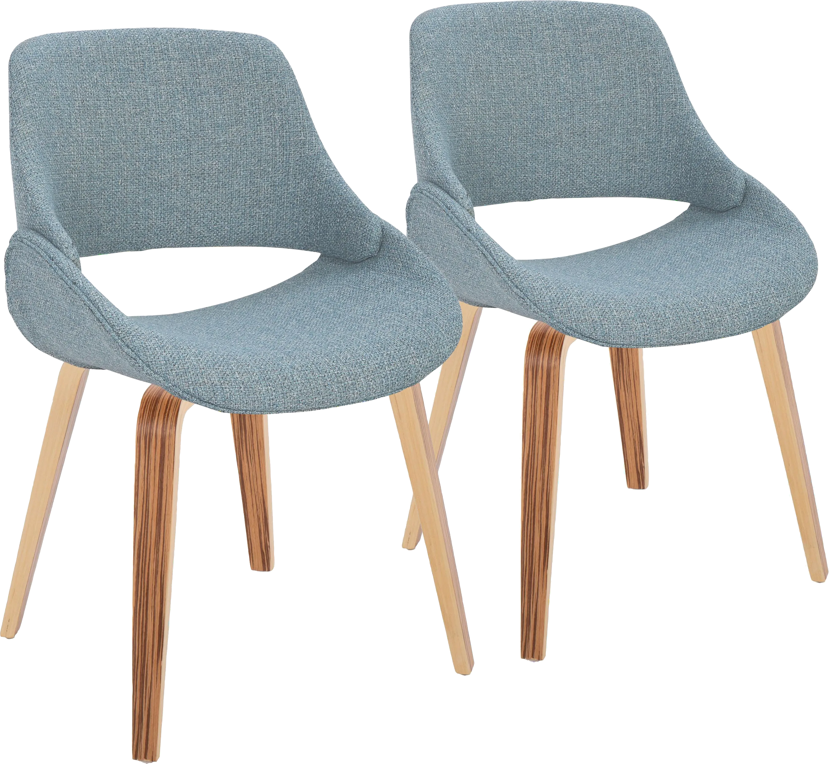 Stroble V Blue Dining Chair, Set of 2 - Thumbnail - Image 1