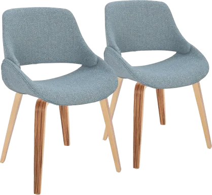 Stroble V Blue Dining Chair, Set of 2