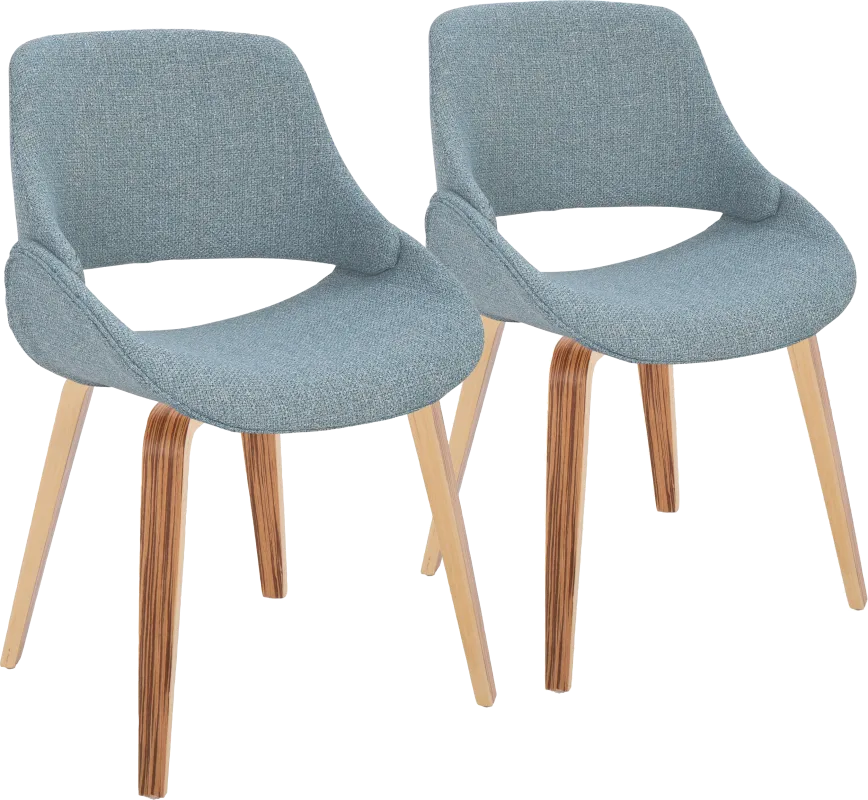 Stroble V Blue Dining Chair, Set of 2