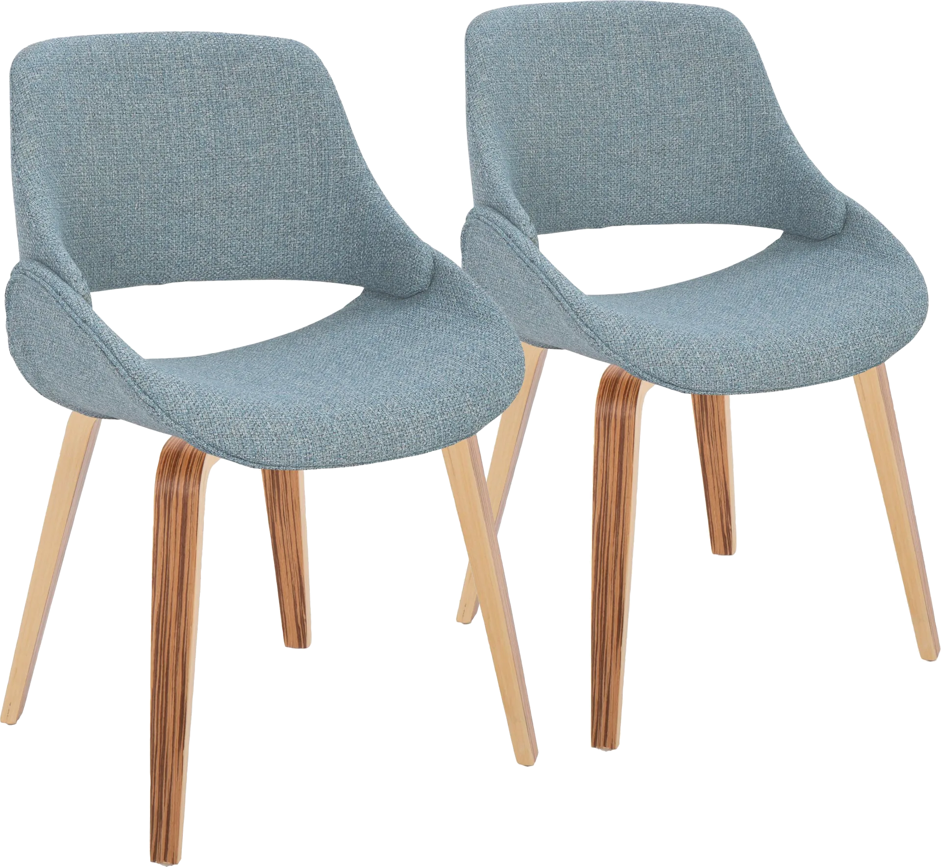 Stroble V Blue Dining Chair, Set of 2 - Image 1