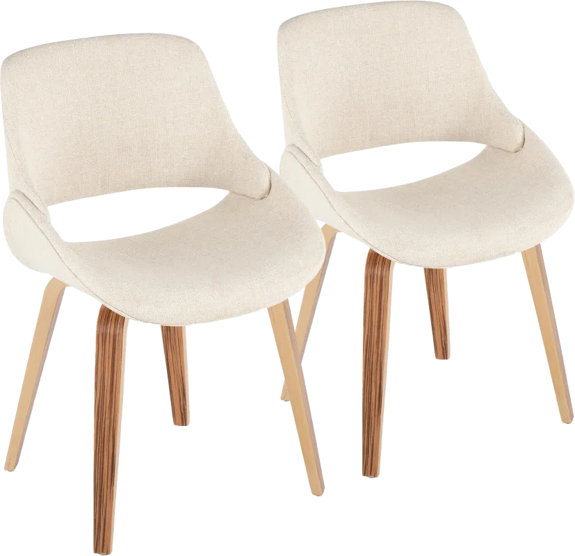 Stroble V Cream Dining Chair, Set of 2