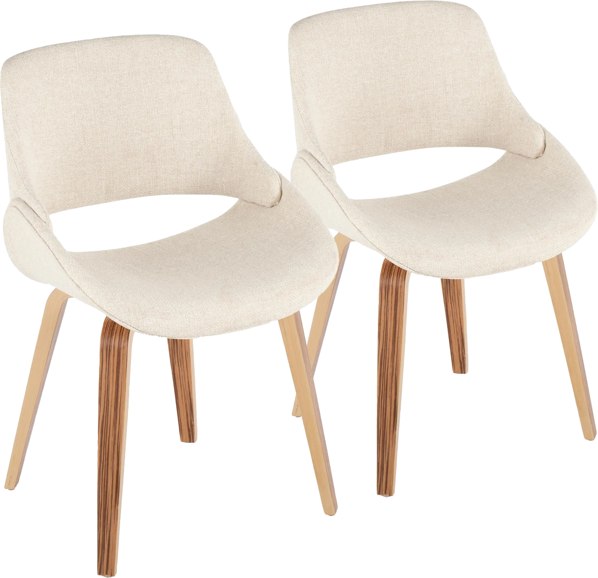 Stroble V Cream Dining Chair, Set of 2