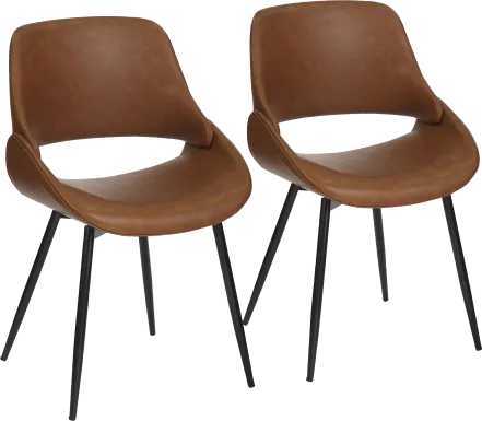 Stroble VI Camel Dining Chair, Set of 2