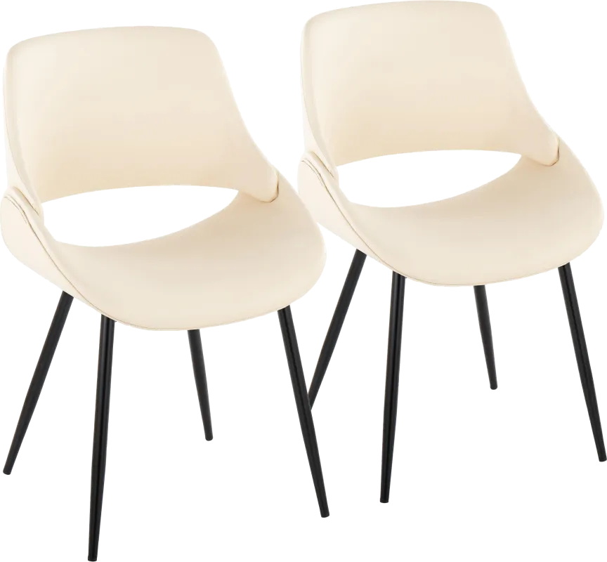 Stroble VI Cream Dining Chair, Set of 2