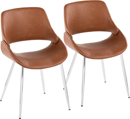 Stroble VII Camel Dining Chair, Set of 2