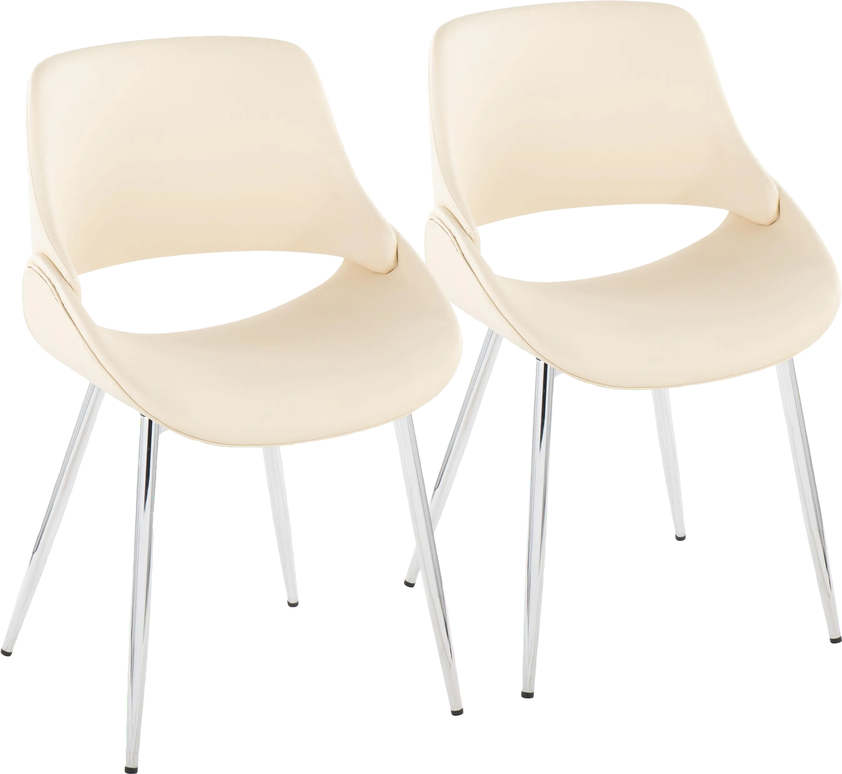 Stroble VII Cream Dining Chair, Set of 2 - Thumbnail - Image 1