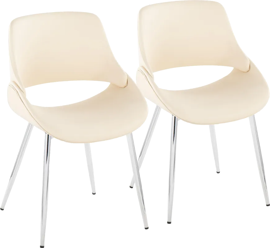 Stroble VII Cream Dining Chair, Set of 2