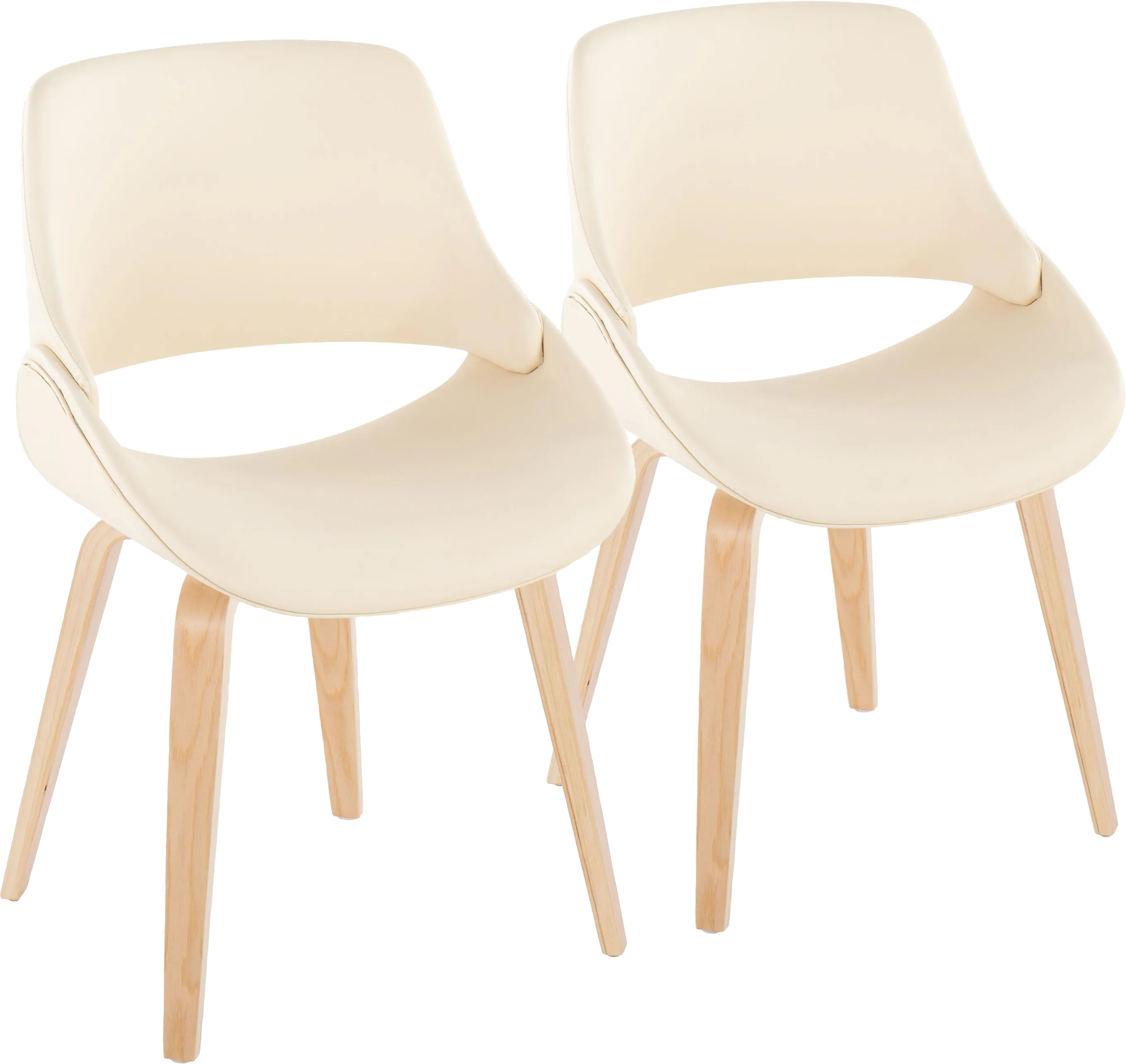 Stroble IX Cream Dining Chair, Set of 2 - Thumbnail - Image 1