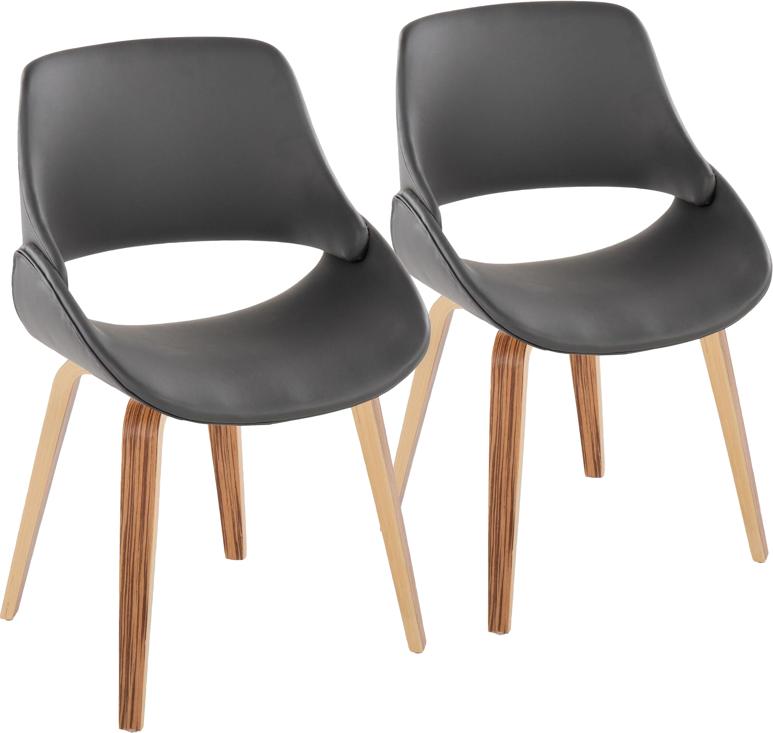 Stroble X Gray Dining Chair, Set of 2 - Thumbnail - Image 1