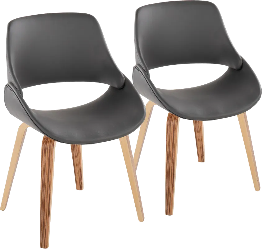 Stroble X Gray Dining Chair, Set of 2