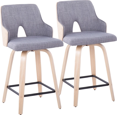 Gadsen I Gray Swivel Counter Height Stool, Set of 2