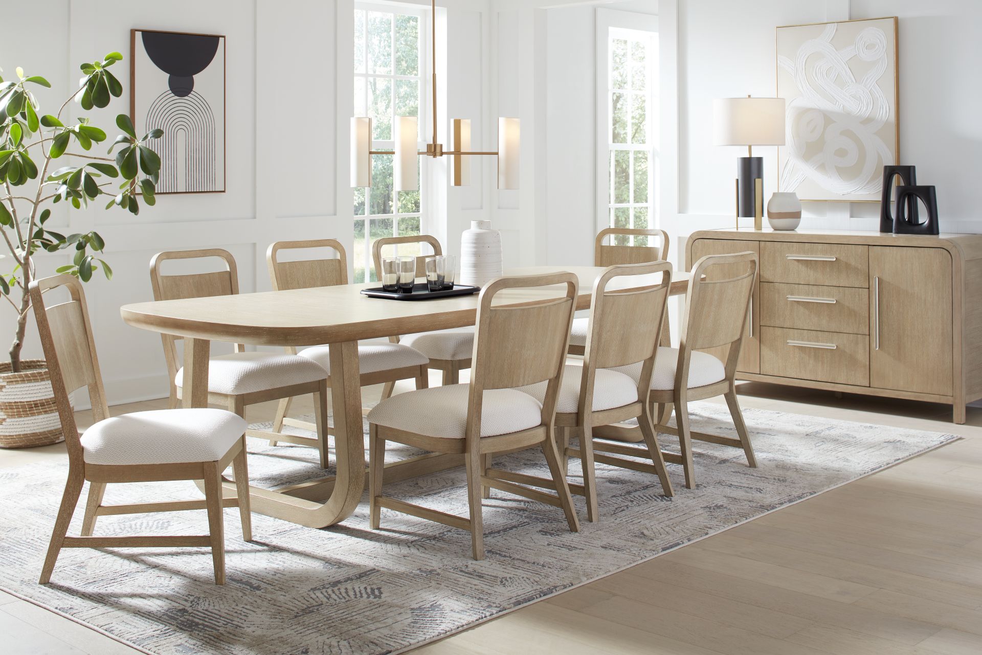 Canyon Sandstone 5 Pc Dining Room with Panel Back Chairs - Image 1