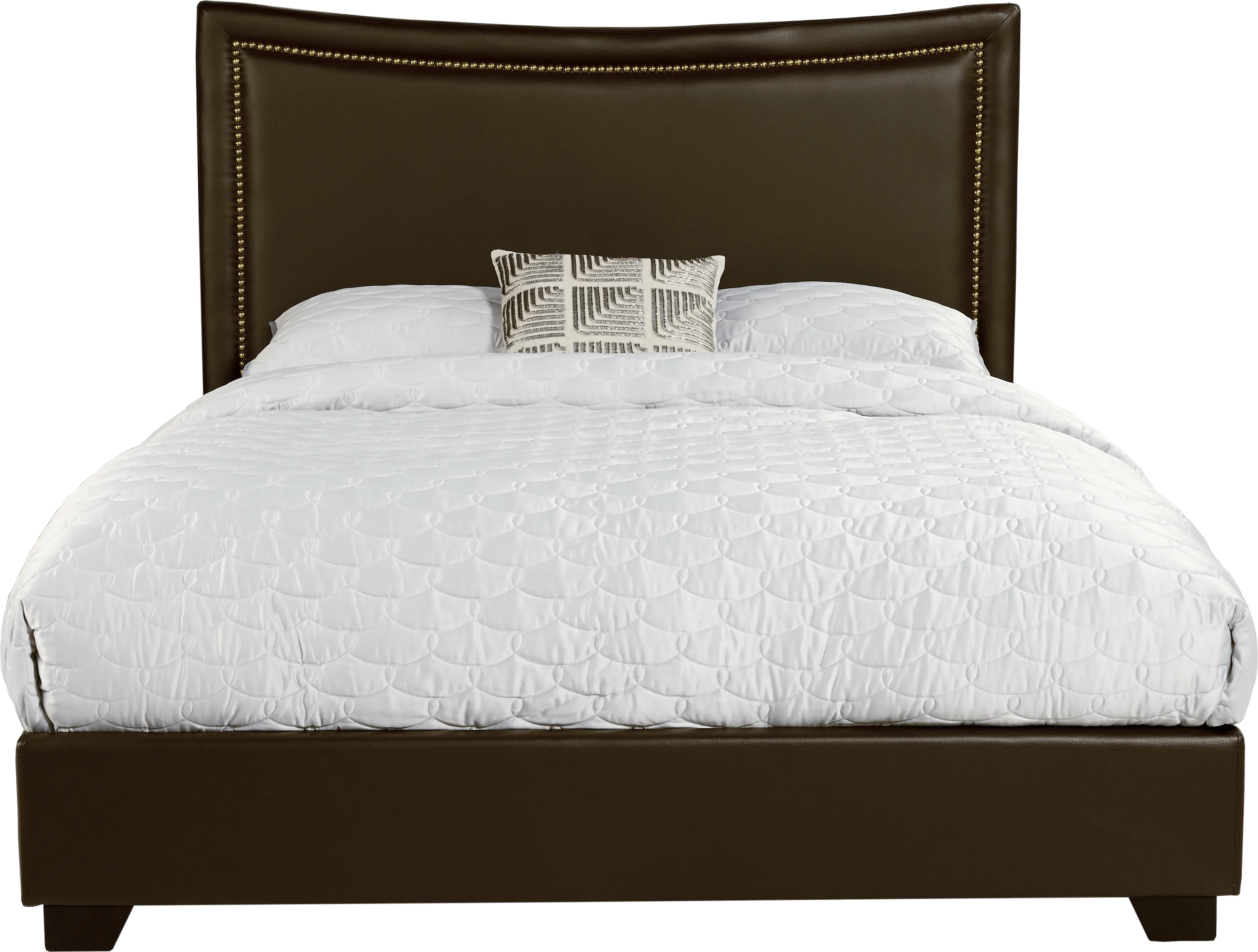 Belcourt Brown Cherry Finish 5 Pc Bedroom with Genoa Brown Queen Upholstered Bed - Thumbnail - Image 2