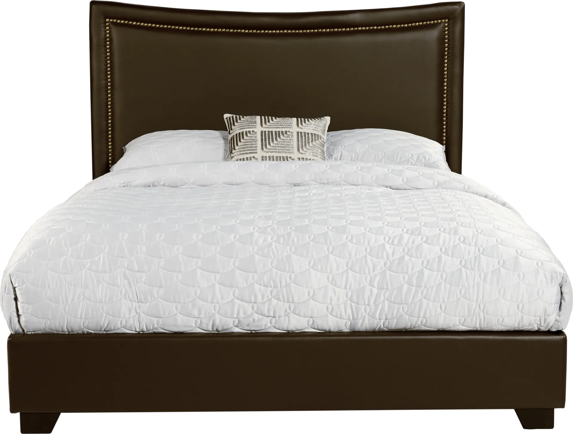 Belcourt Brown Cherry Finish 5 Pc Bedroom with Genoa Brown Queen Upholstered Bed - Image 2