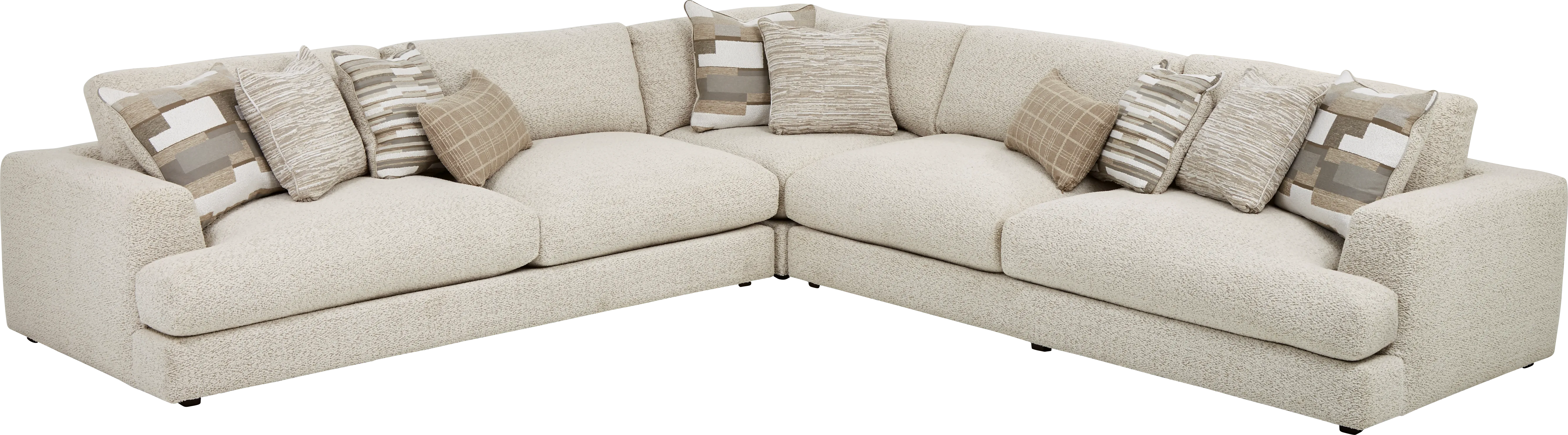 Montecito White 3 Pc Sectional - Thumbnail - Image 1