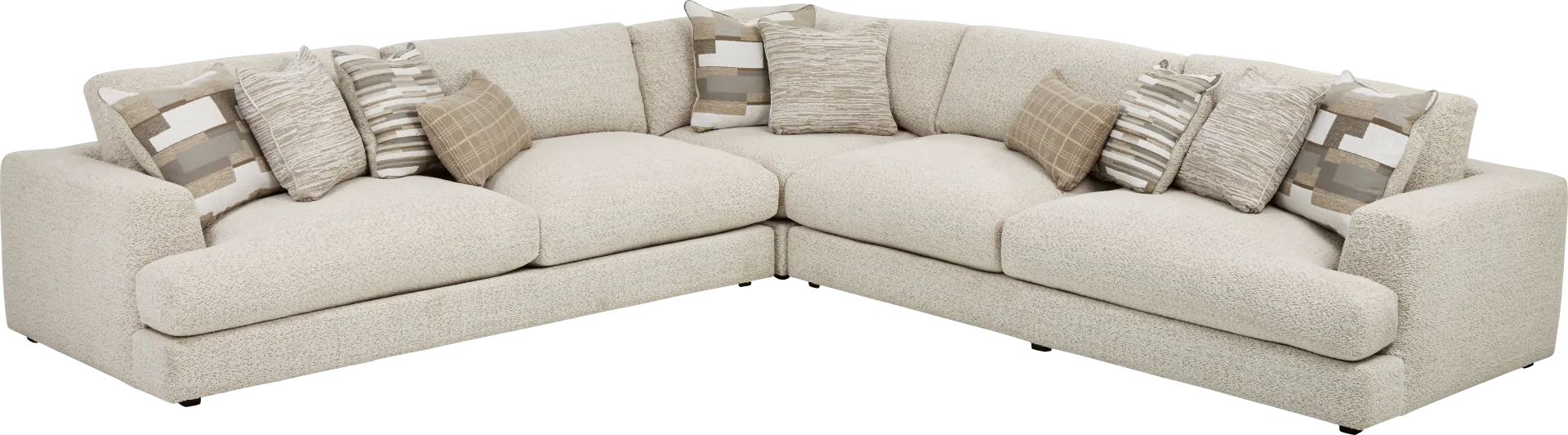 Montecito White 3 Pc Sectional