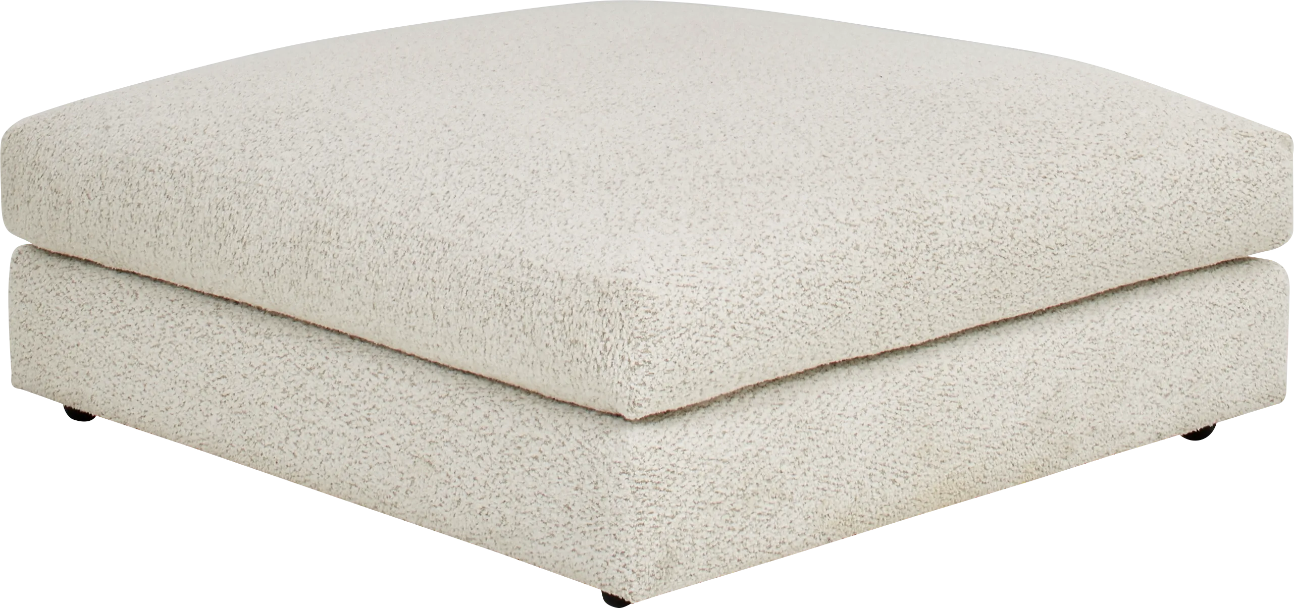 Montecito White Ottoman - Thumbnail - Image 1