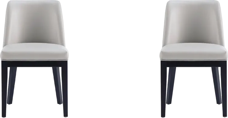 Doescher Light Gray Dining Chair, Set of 2