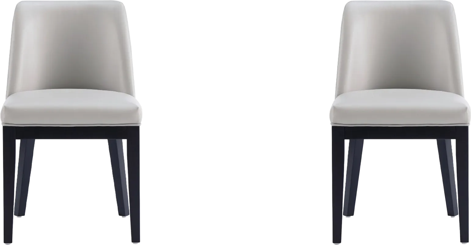 Doescher Light Gray Dining Chair, Set of 2