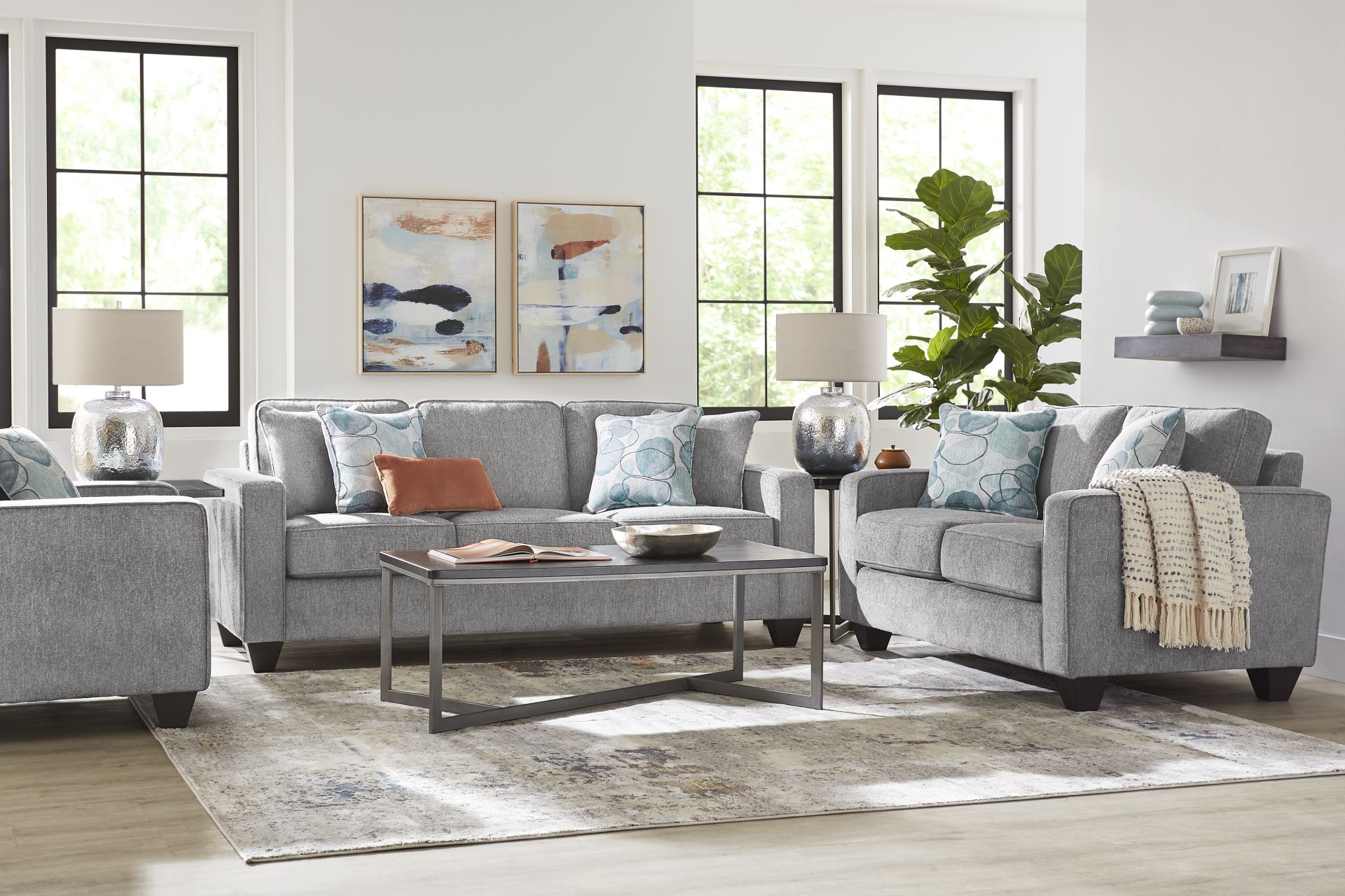 Alanis Bay Gray 5 Pc Living Room - Image 1
