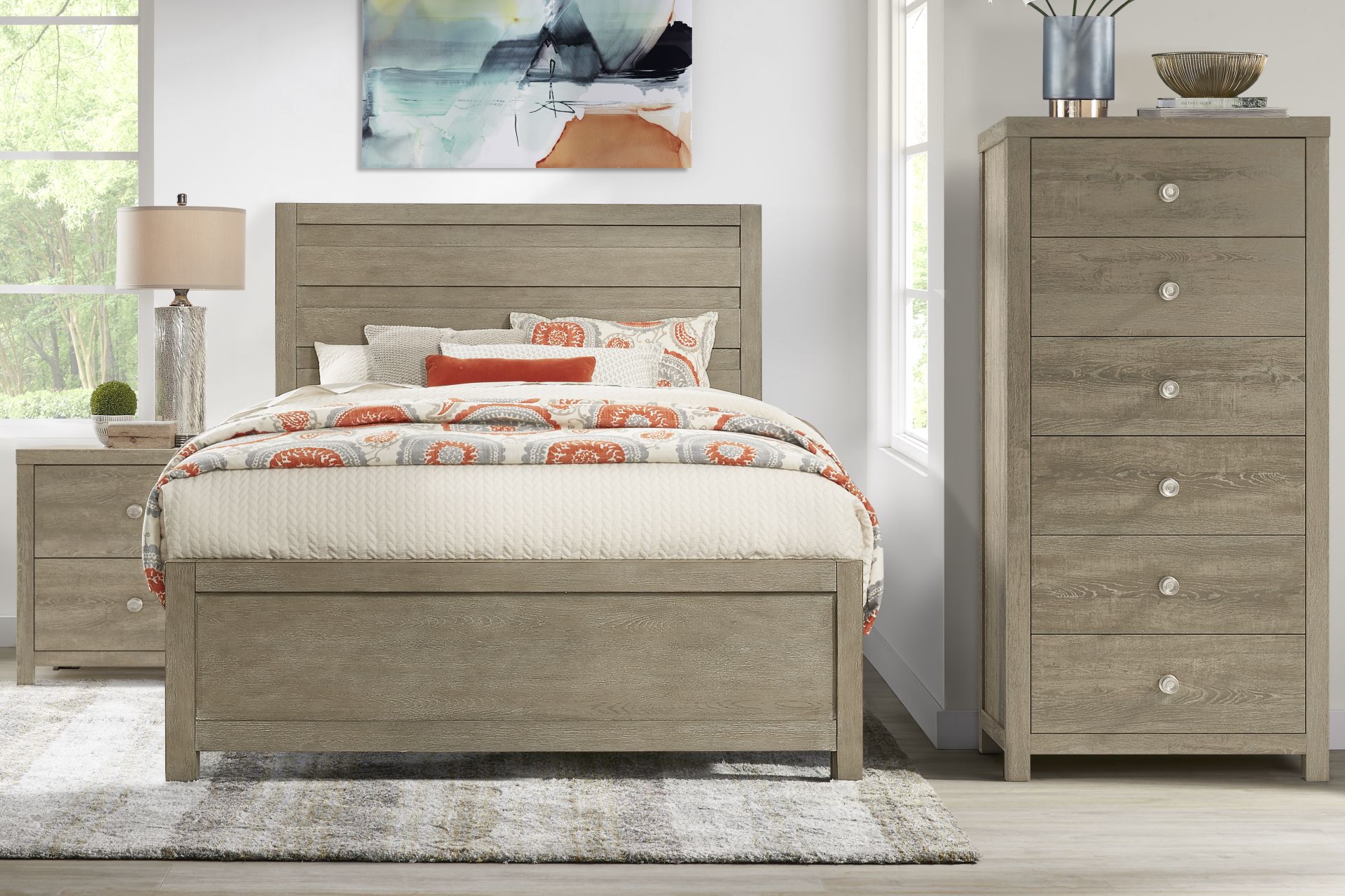 Barringer Place Gray 5 Pc Queen Panel Bedroom - Image 1