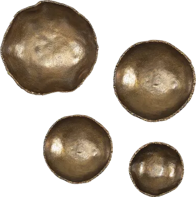 Jousting Brass Wall Art, Set of 4