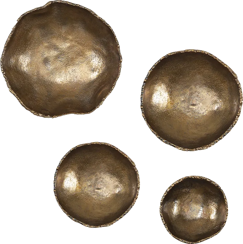 Jousting Brass Wall Art, Set of 4