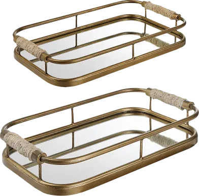 Ladrido Gold Tray, Set of 2