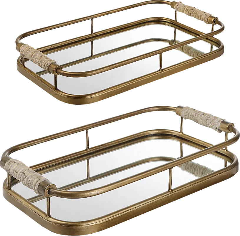 Ladrido Gold Tray, Set of 2