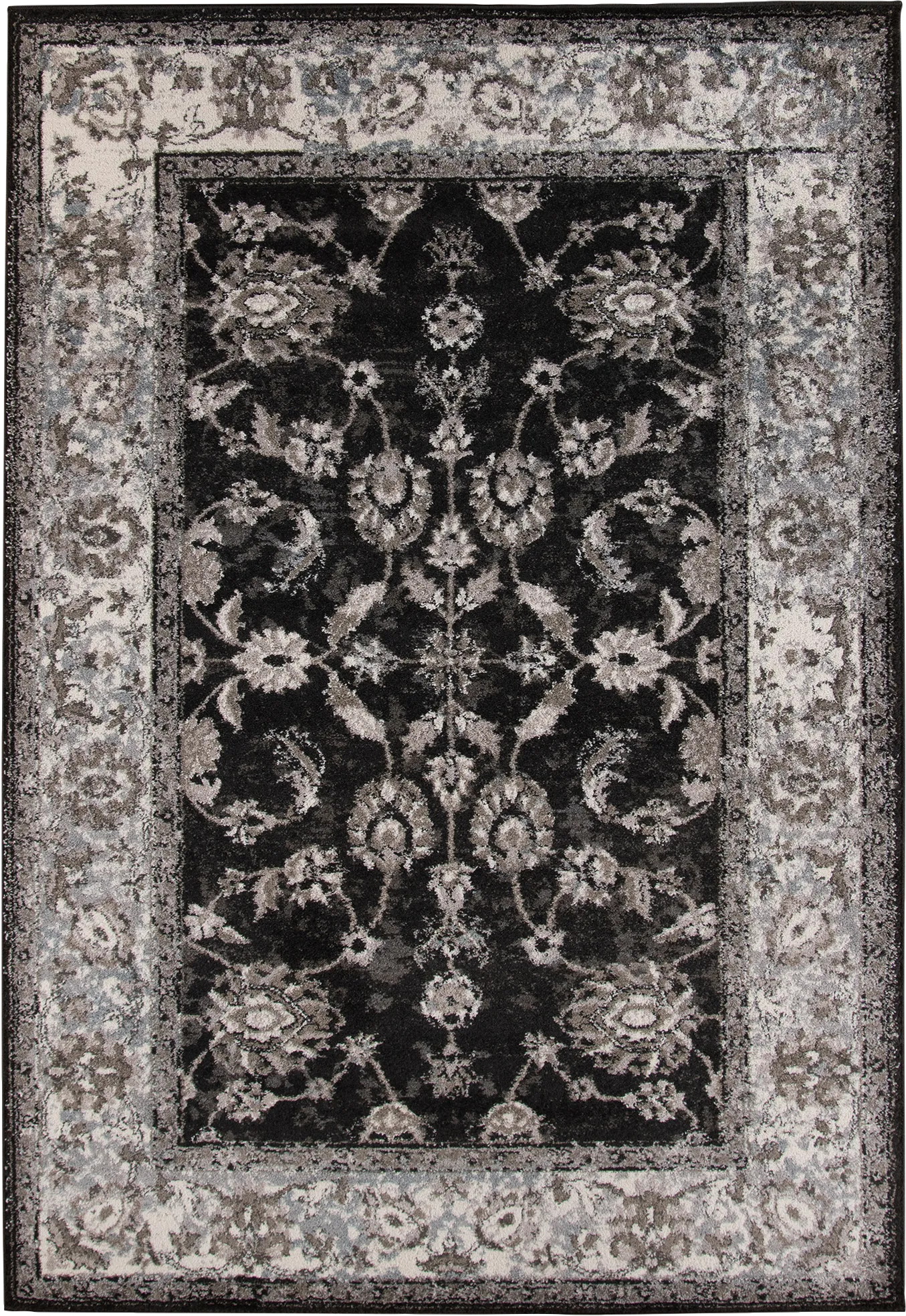 Amshall Black 5' x 7'6 Rug - Thumbnail - Image 1