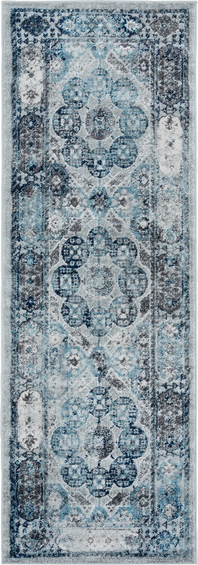 Hasder Gray 2'6 x 10'3 Runner Rug - Image 1