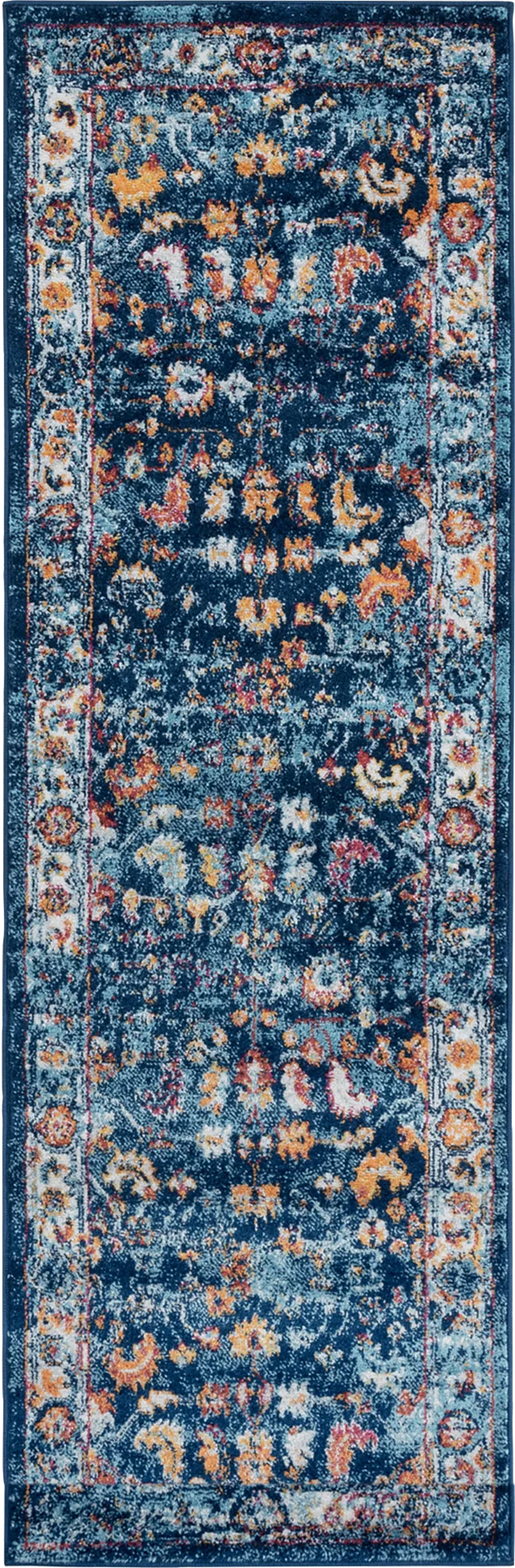 Mulmeda Blue 2' x 6' Runner Rug
