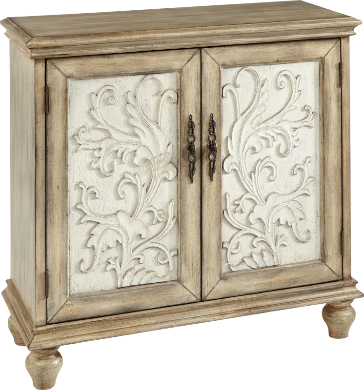 Hazzen White Accent Cabinet