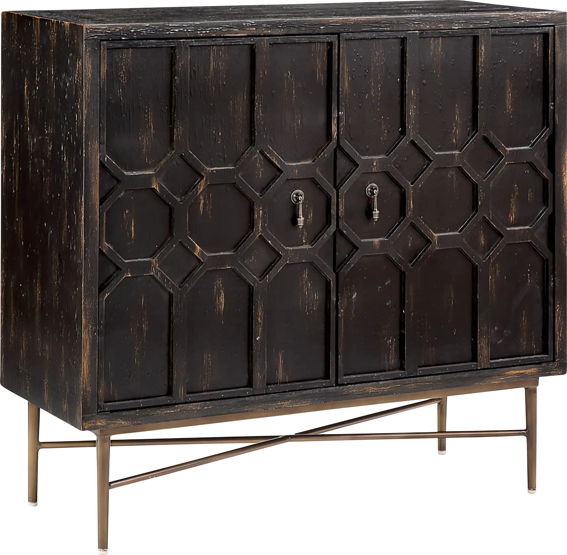 Veazey Black Accent Cabinet