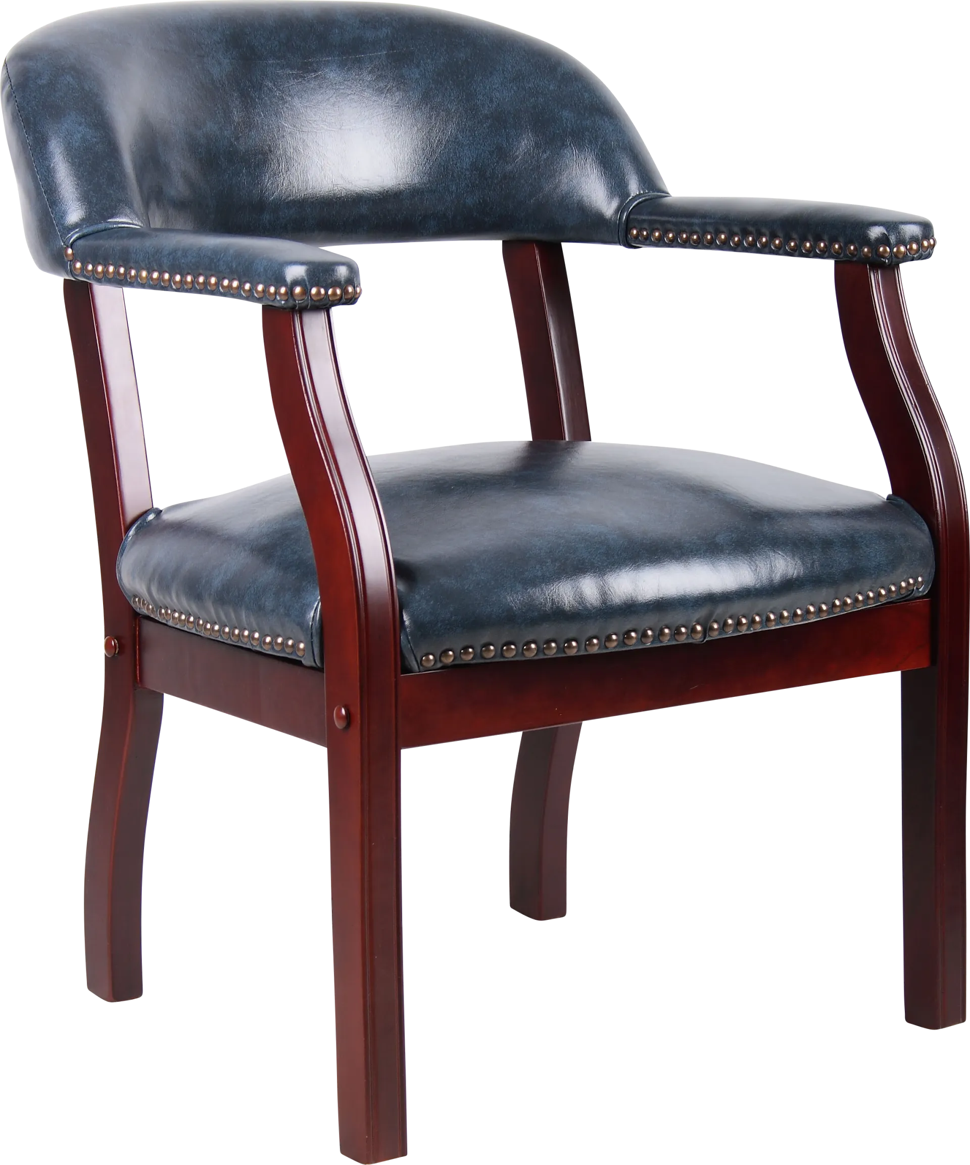 Byres Blue Desk Chair - Image 1