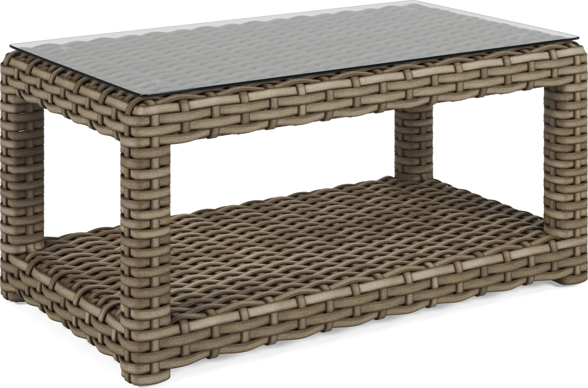 Siesta Key Driftwood Finish Outdoor Cocktail Table