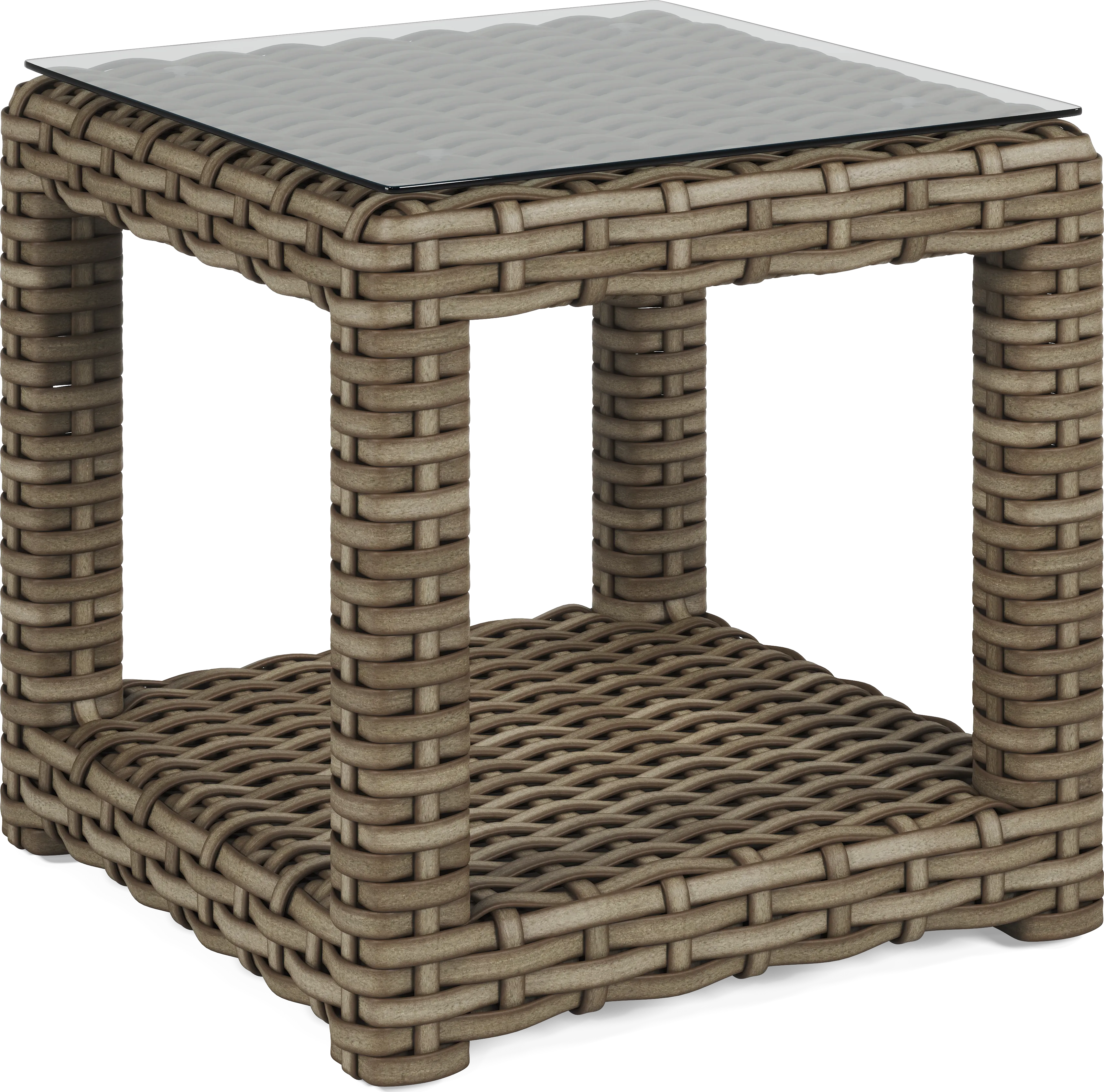 Siesta Key Driftwood Finish Outdoor End Table - Thumbnail - Image 1