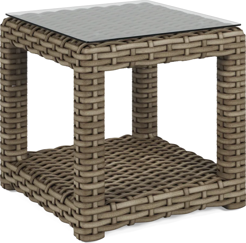 Siesta Key Driftwood Finish Outdoor End Table