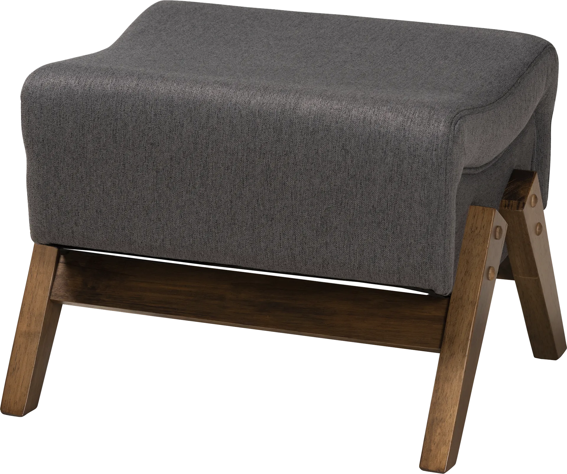 Detillion Dark Gray Ottoman - Image 1
