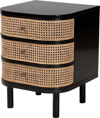 Lochdoon Black Nightstand