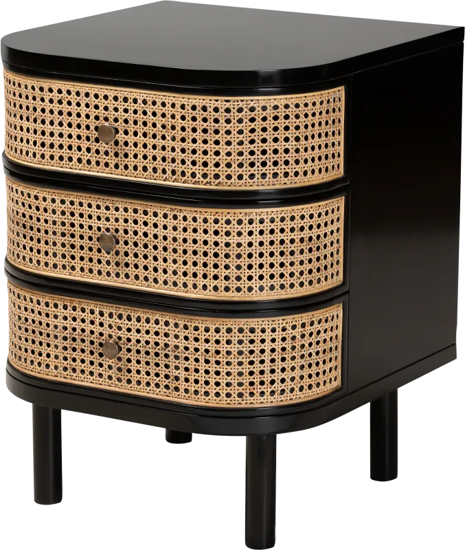 Lochdoon Black Nightstand