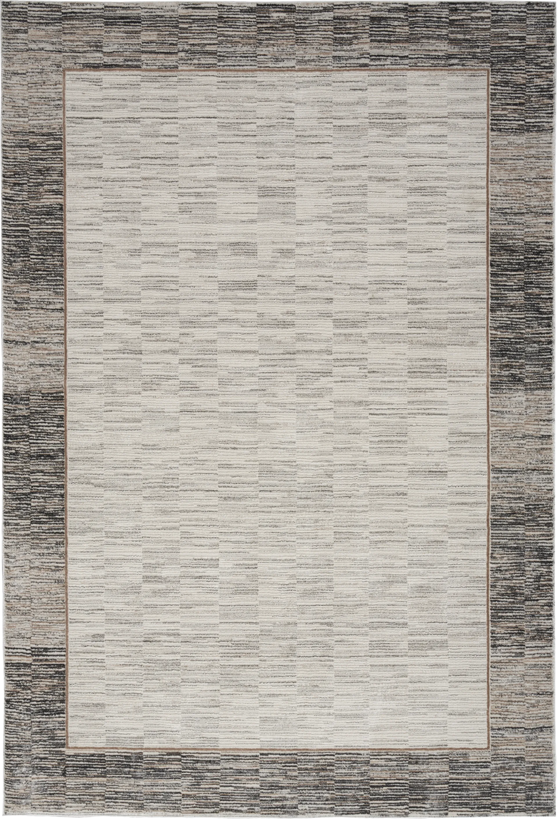 Paradare Gray/Black 5'3 x 7'3 Rug - Image 1