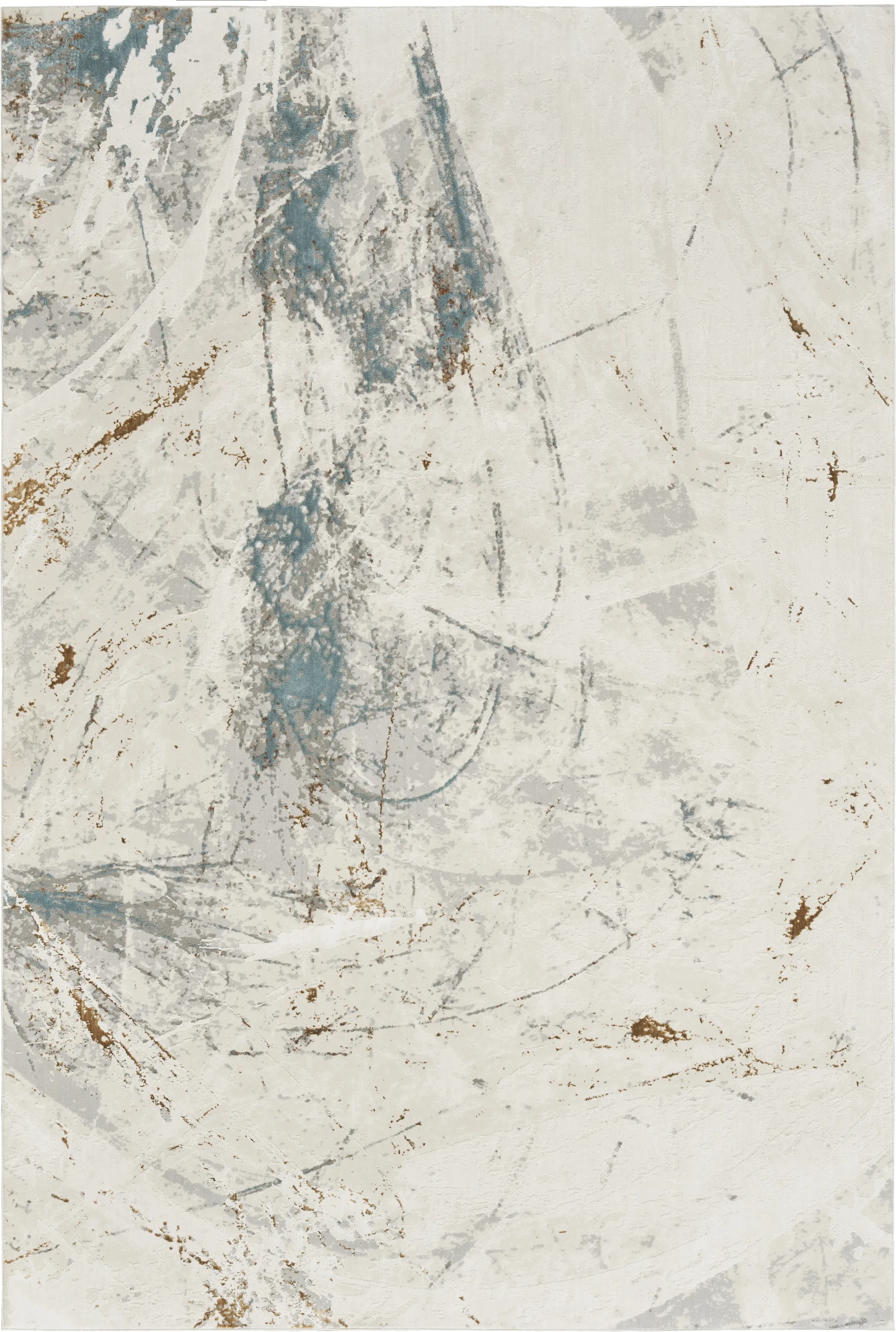 Burvern Cream/Blue 5'3 x 7'3 Rug - Image 1