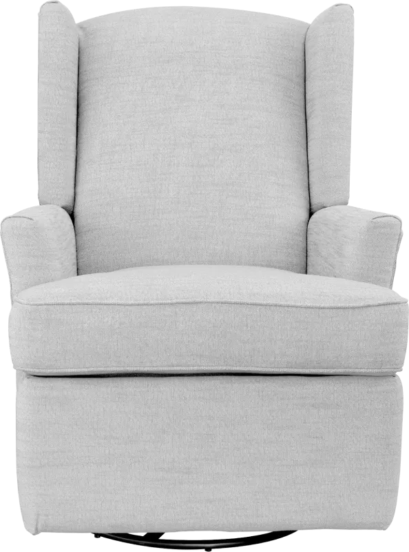 Nursery Alondria Light Gray Swivel Recliner